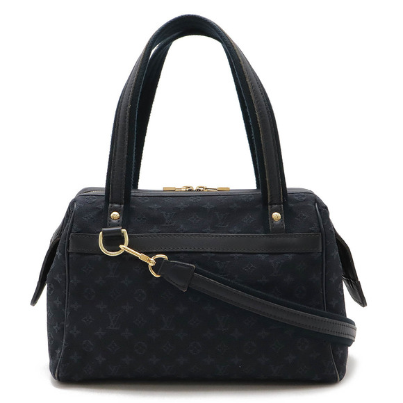 Louis Vuitton Boston Handbag Shoulder Bag Monogram Canvas PM Bag Blue Josephine - Picture 1 of 8